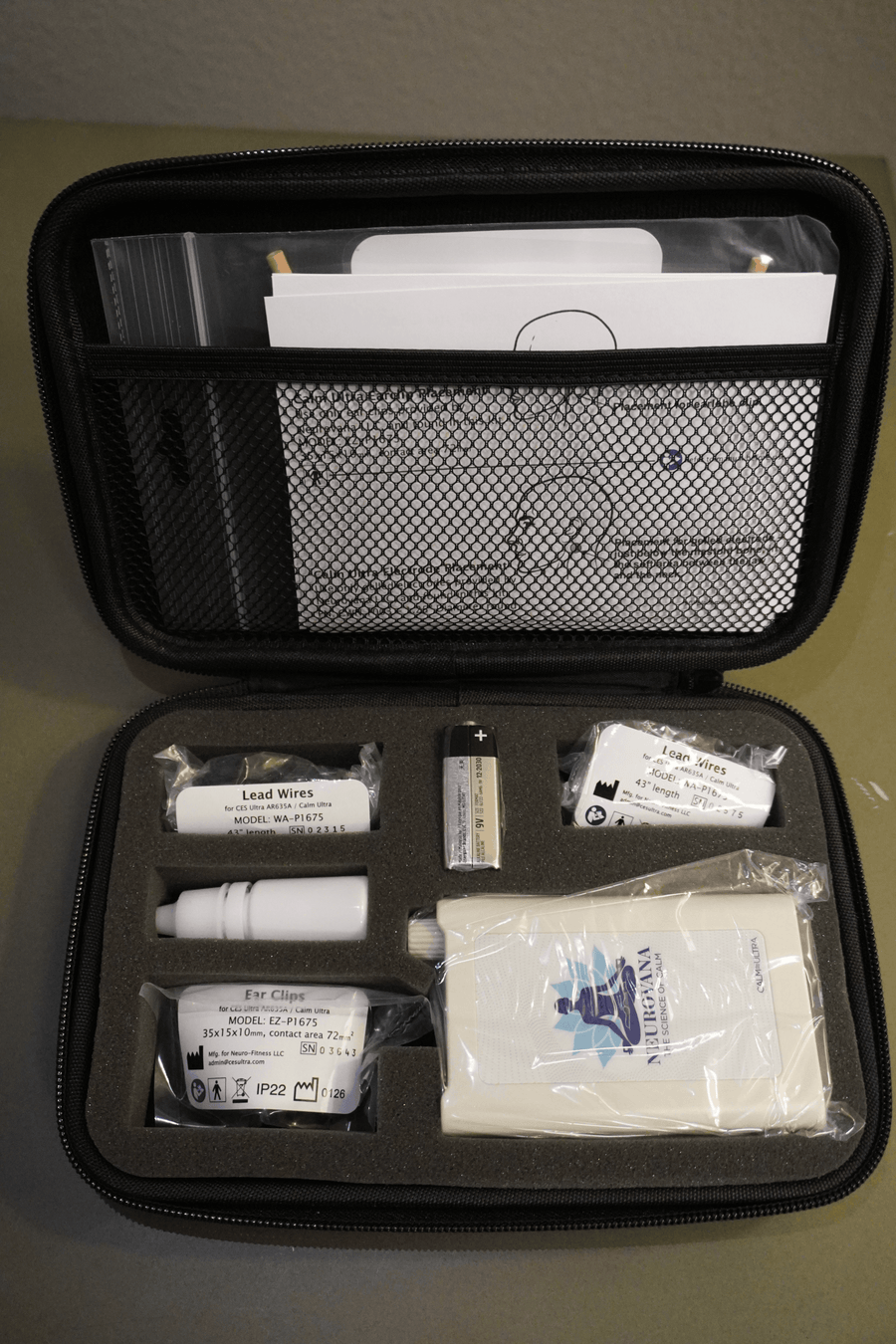 Neurovana Calm Ultra CES therapy device kit